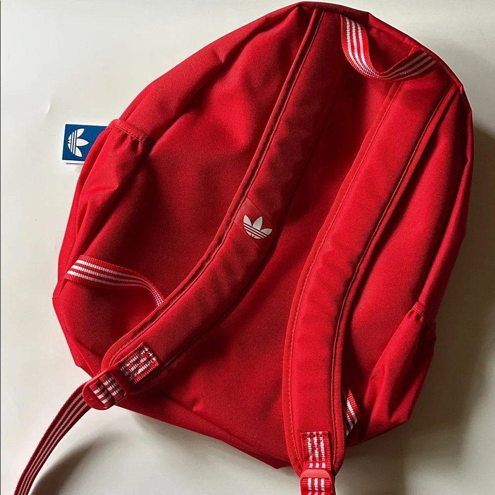 Adidas Logo Backpack Red White - Picture 2 of 11